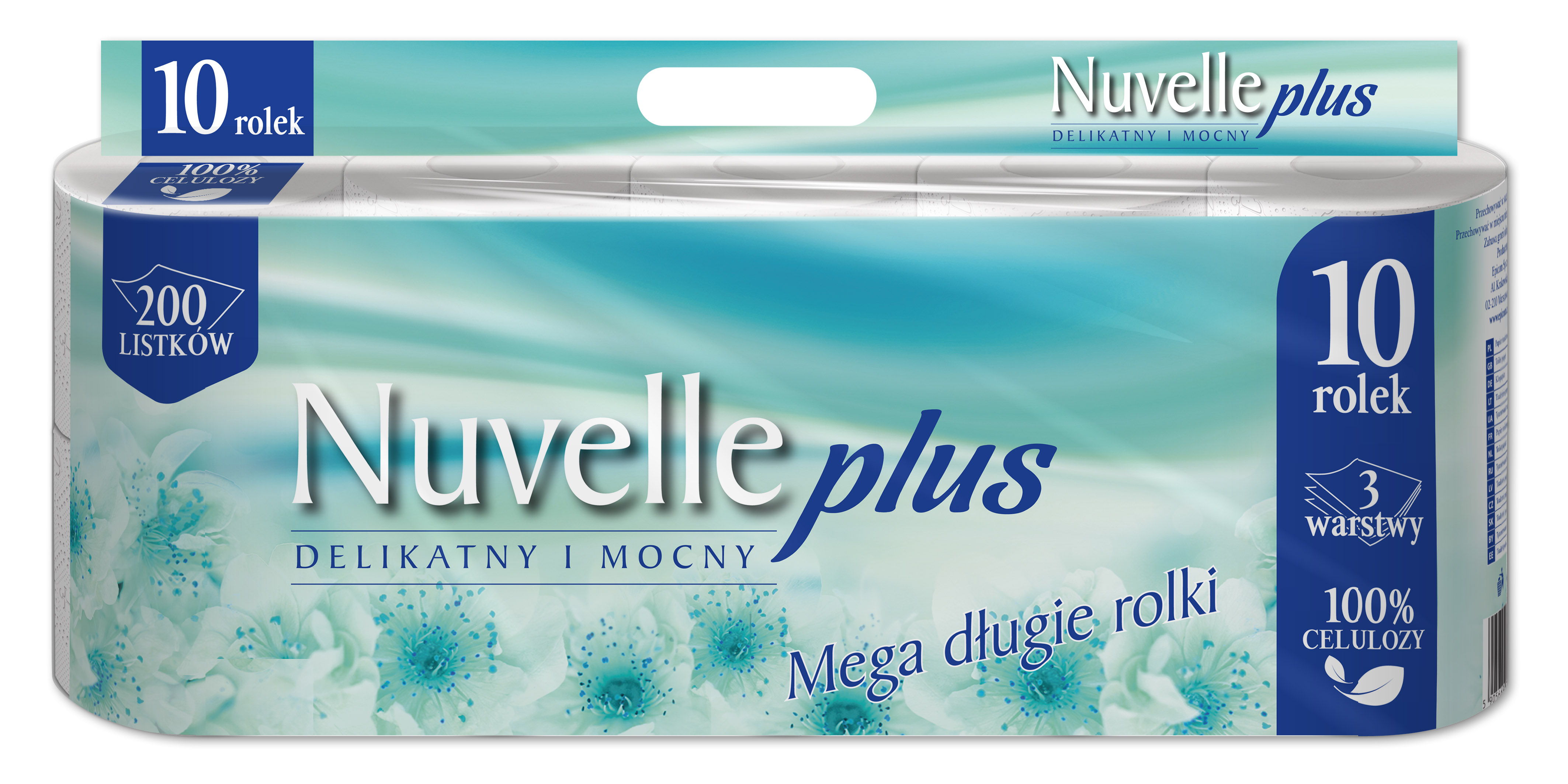 Papier toaletowy Nuvelle plus 10 rolek 200 listków w worku