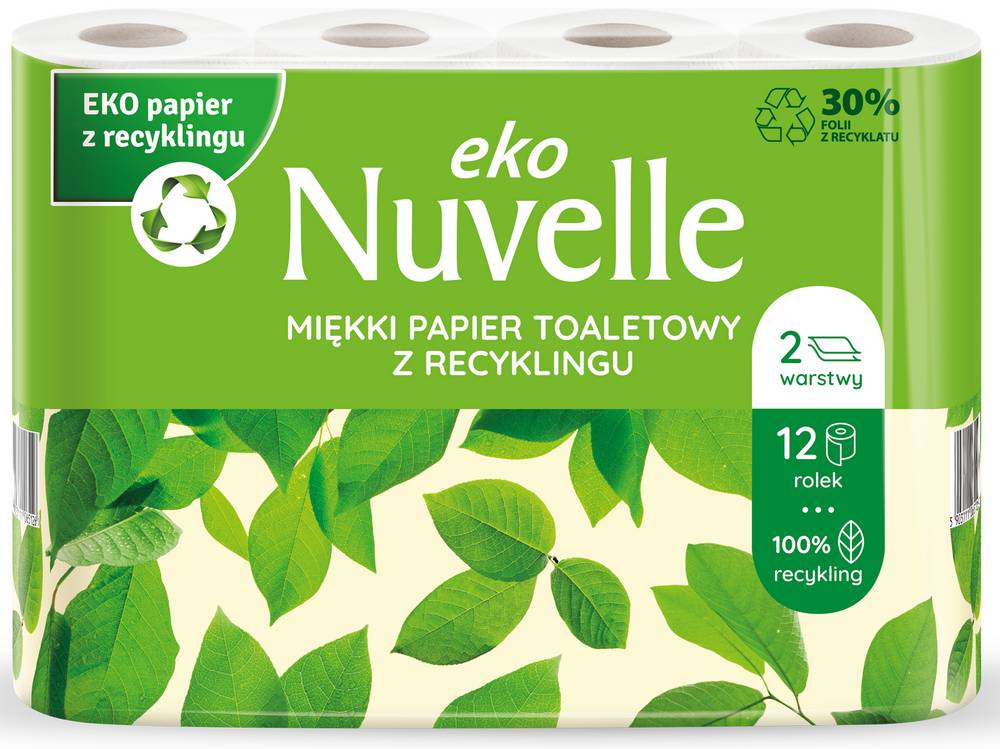 Papier toaletowy Nuvelle Eko 2 warstwy 12 rolek 